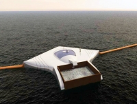 Cleanup array to remove plastic from the ocean
