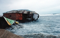 Lagos ocean surge levels Kuramo Beach