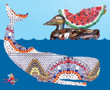Turning recycled ocean waste into art