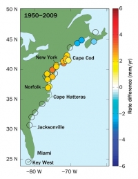 US East Coast faces faster sea level rise 