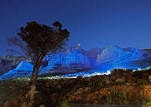  Water turns Table Mountain Blue