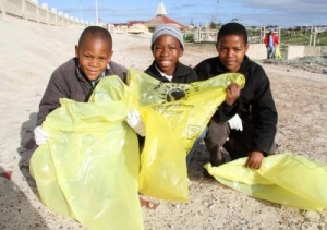 100 bags of rubbish collected at Monwabisi beach