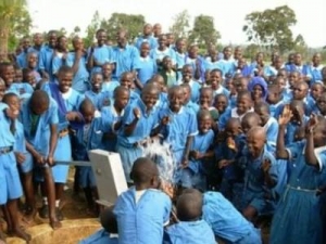 Support hand-pumped wells for Africa